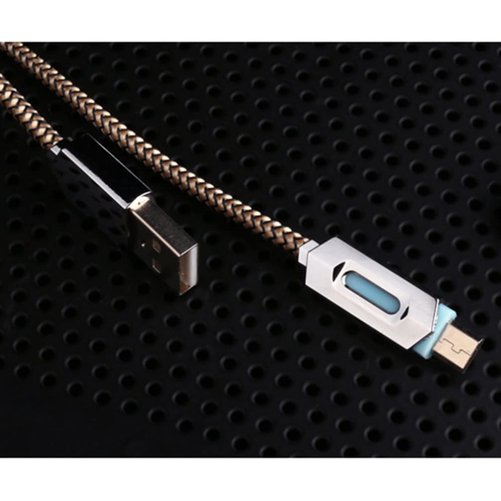 Fast Charging Micro USB Cable with LED Light Indicator - Durable USB Charger Cord for Android Phones, Tablets, Cameras & More - Perfect for Home, Office & Travel Use