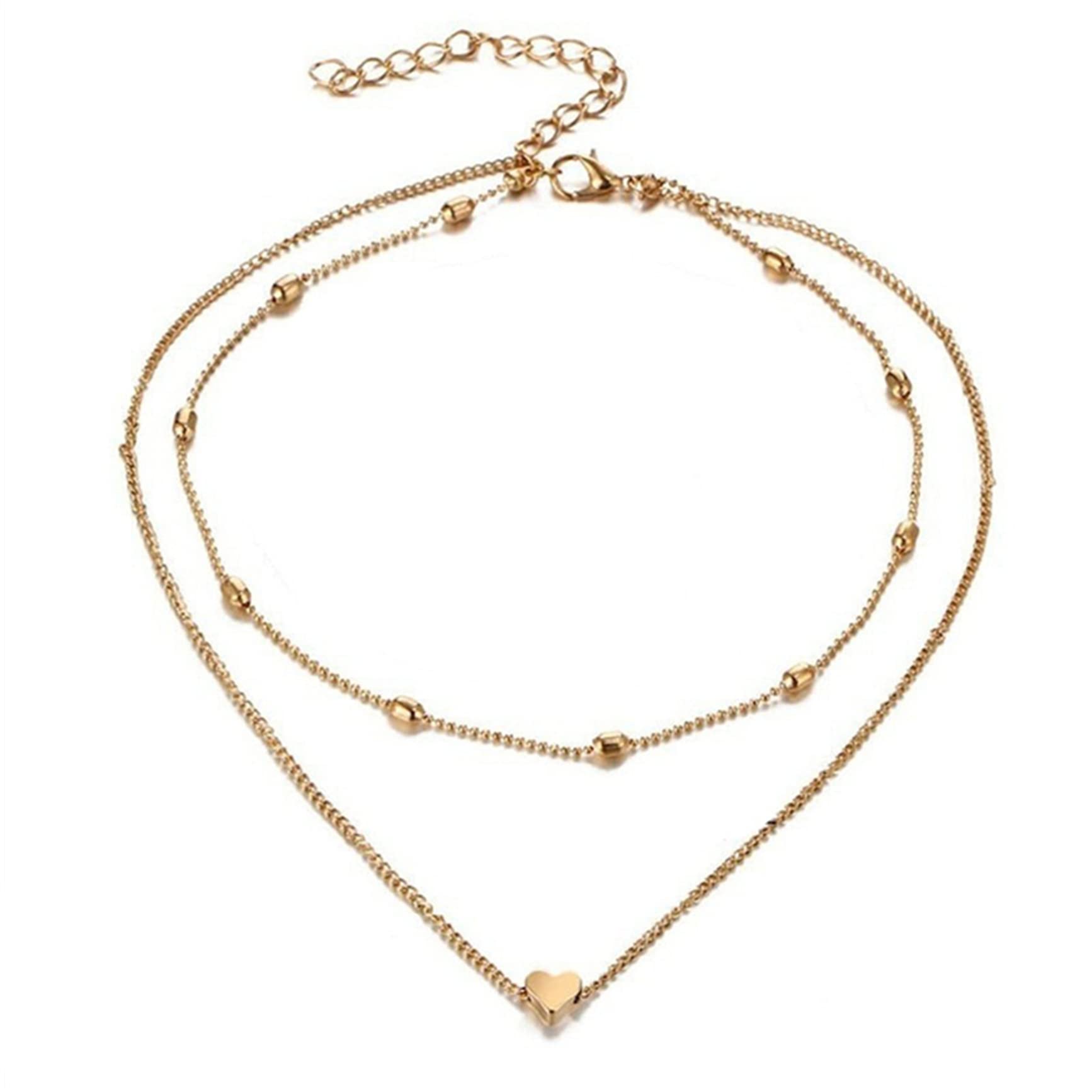 Charm Heart Shaped Anklet - Adjustable Boho Dainty Ankle Bracelet for Women & Girls, Perfect for Beach, Summer & Casual Wear - #02