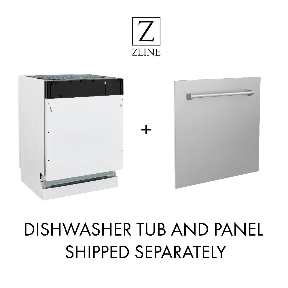 ZLINE Autograph Edition 18-Inch Compact Dishwasher with 3rd Rack - White Matte Finish & Polished Gold Handle, Ultra Quiet 51dBa (DWVZ WM 18 G) - Perfect for Small Kitchens, Apartments, and RV Living