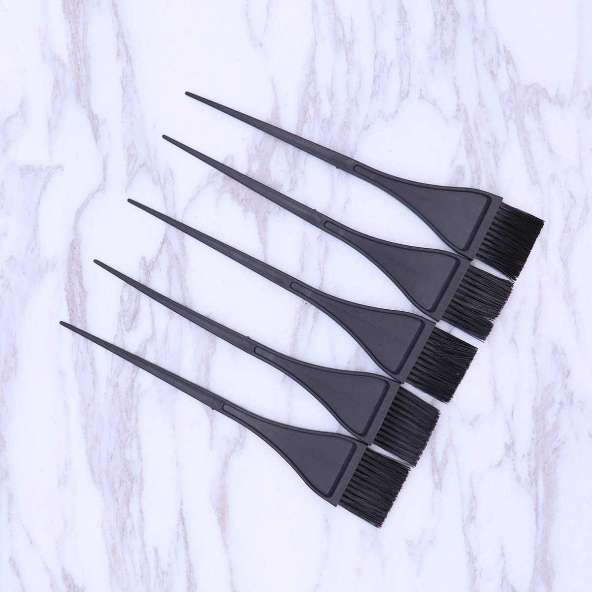Uonlytech 5-Pack Professional Hair Dye Brush Set - Salon Quality Hair Color Applicator Brushes for At-Home & Professional Hair Coloring, Highlights, Root Touch-Ups & Hair Tinting (Black)