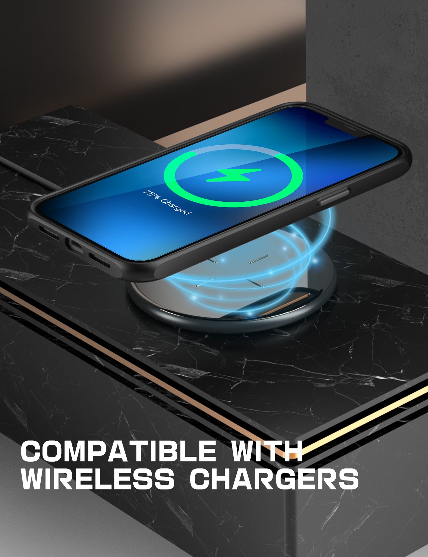 iPhone 14 Plus Case 6.7 Inch - Unicorn Beetle MAG Slim Clear Protective Cover with MagSafe Compatible (Black) | Perfect for Everyday Use, Travel & Wireless Charging