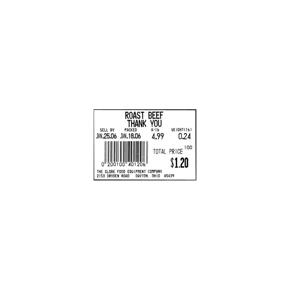 GSP30A Globe Food Labels - 12 Rolls per Case - Perfect for Restaurant, Kitchen & Food Storage Organization