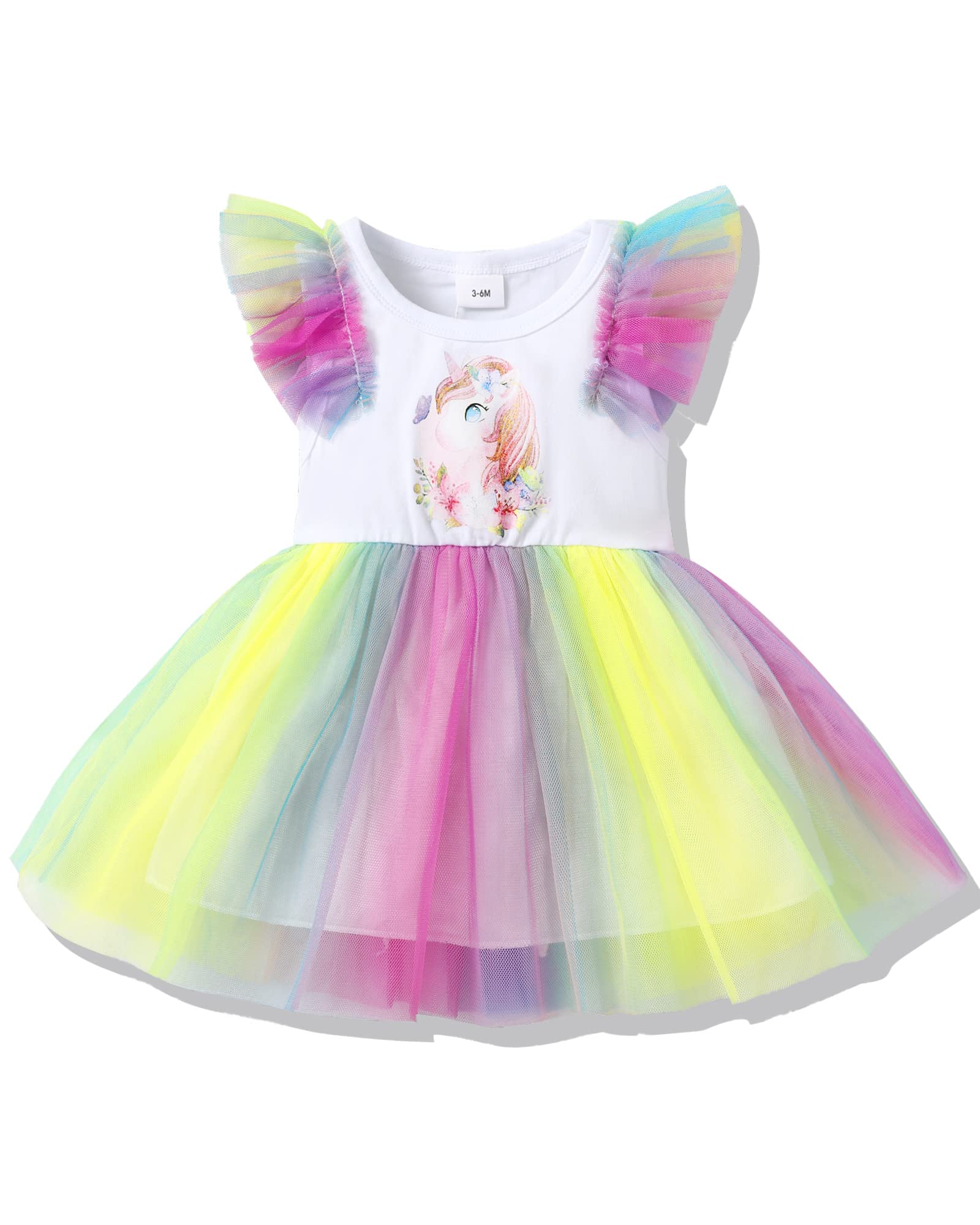 Mioglrie Infant Baby Girl Clothes - Summer Baby Girl Dress with Cute Tutu Skirt | Soft & Breathable Cotton Outfit for Newborn, 0-24 Months | Perfect for Photoshoots, Birthday Parties & Casual Wear