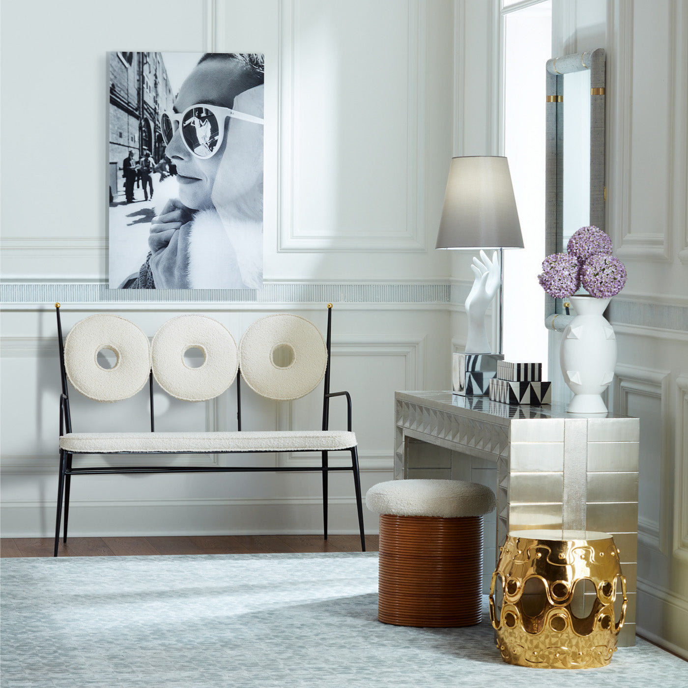 Rondo Bench - Modern Wooden Entryway Bench with Storage | Perfect for Hallway, Living Room & Bedroom Décor