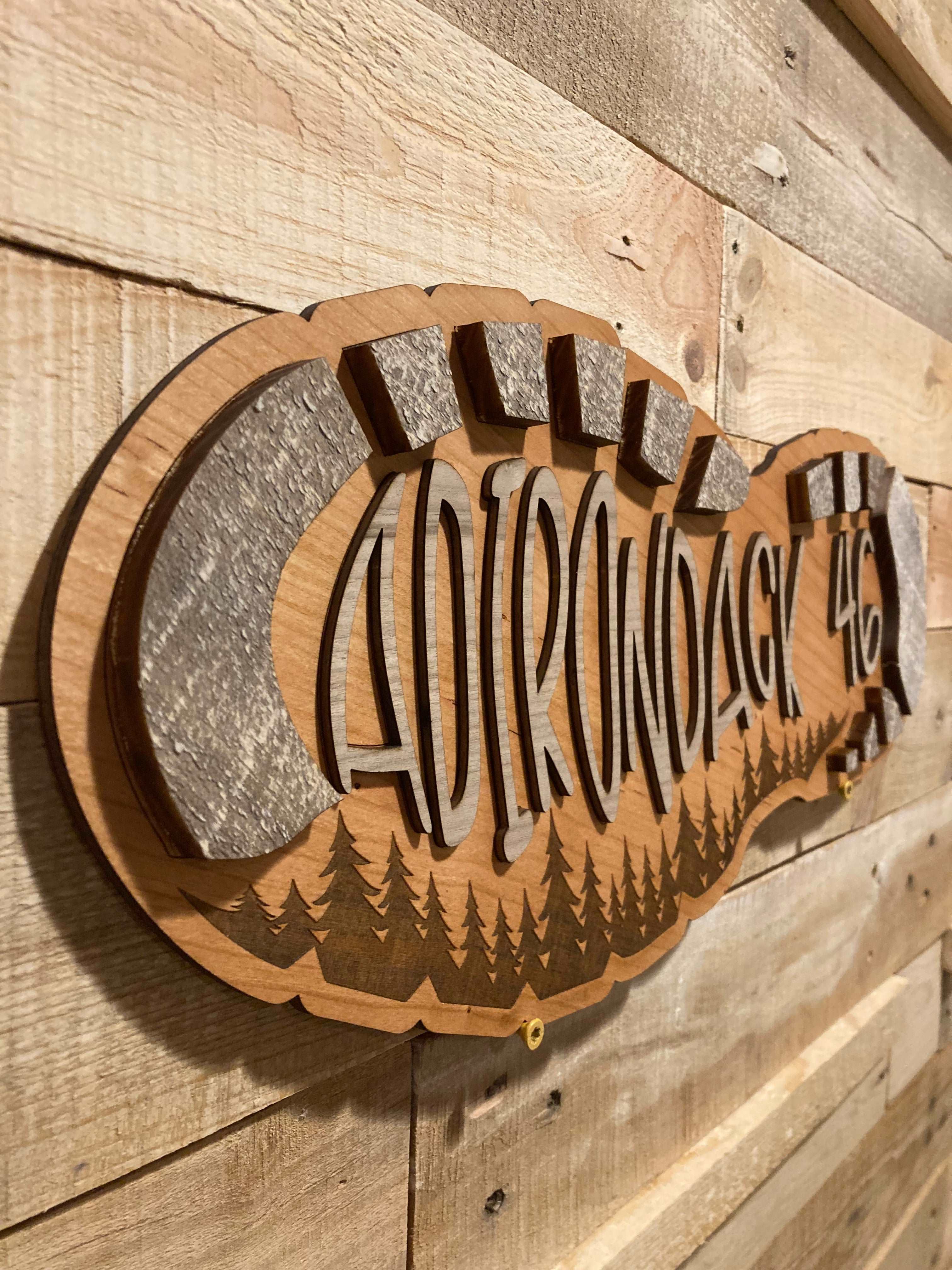Adirondack 46 Hiking Boot Wall Art - Premium Canvas Print for Outdoor Enthusiasts - Perfect for Cabin, Lodge & Hiking Themed Home Decor