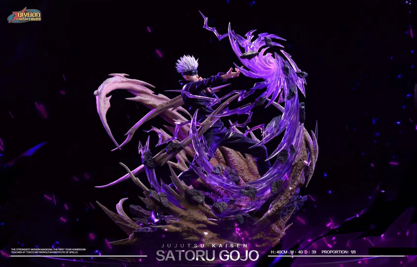 Qi Yuan Studio Satoru Gojo Anime Figure - Jujutsu Kaisen Collectible for Fans, Home Decor, and Gift Giving
