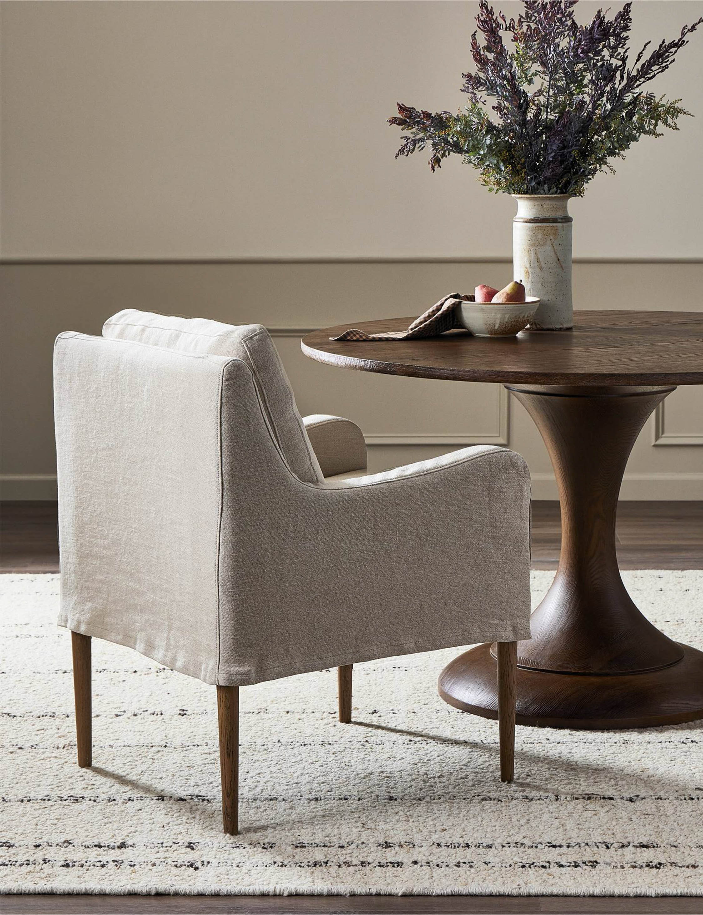 Aurelia Dining Chair by Amber Lewis x Four Hands - Modern Wooden Dining Chair for Kitchen, Dining Room & Home Decor - Perfect for Farmhouse, Rustic & Contemporary Interiors