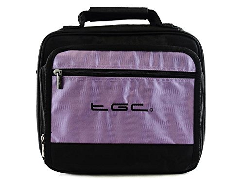 Samsung Galaxy 8.9 Inch Premium Dual Compartment Tablet Case Bag - Shockproof & Water-Resistant Protective Sleeve for Samsung Tablet (Electric Purple & Black) - Perfect for Travel, Office & School Use