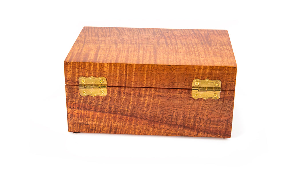 Premium MacArthur Koa Wood Jewelry Box Small - Handcrafted Hawaiian Gift for Women, Perfect for Storing Rings, Necklaces & Keepsakes