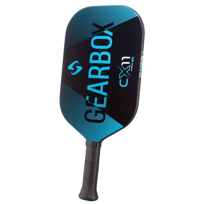 Gearbox CX11E Elongated Power Pickleball Paddle - Lightweight 7.8oz Carbon Fiber Racket for Advanced Players - Blue | Perfect for Competitive Tournaments & Outdoor Recreation
