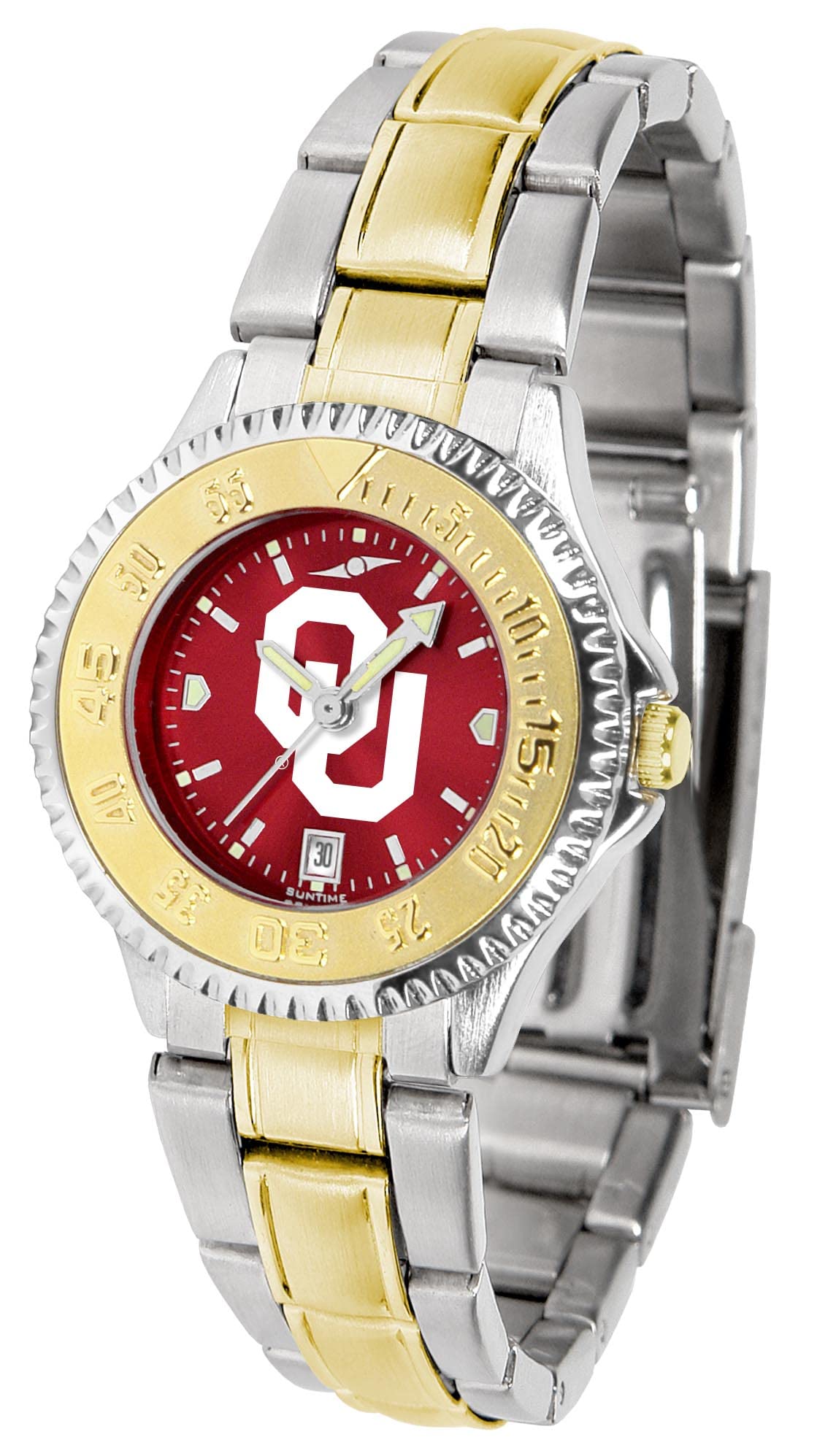 Oklahoma Sooners Women's Competitor Two-Tone Anochrome Watch with Stainless Steel Band - Perfect for Game Day, School Spirit & Everyday Wear