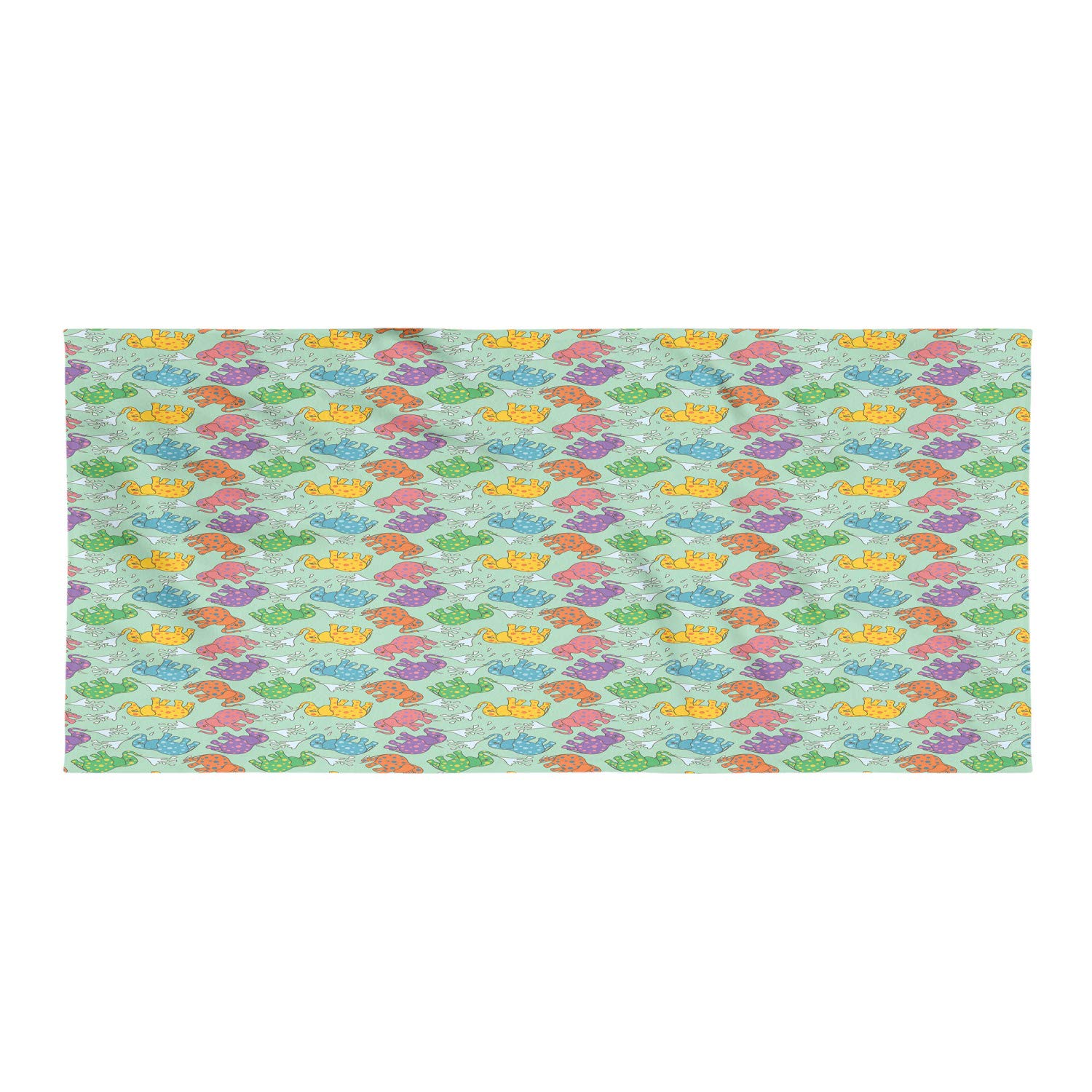 Ambesonne Quick Dry Microfiber Backpacking Towel - Abstract Polka Dot Animal Design, Soft Absorbent Compact Camping Towel for Hiking, Travel, Beach & Gym - Turquoise Multicolor