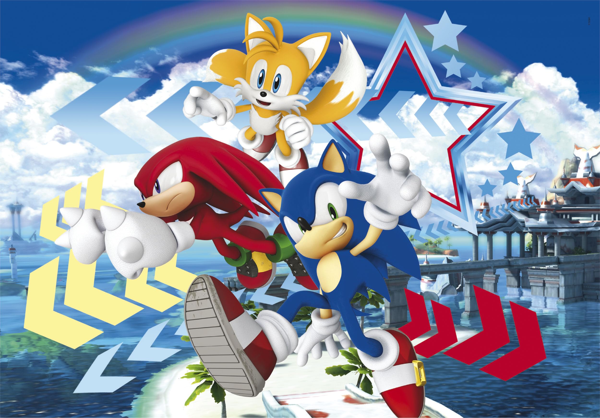 Clementoni 27267 Supercolor Puzzle 104 Pieces - Sonic The Hedgehog Kids Puzzle for Ages 6+ | Fun Learning Activity & Gift for Children's Birthday Party