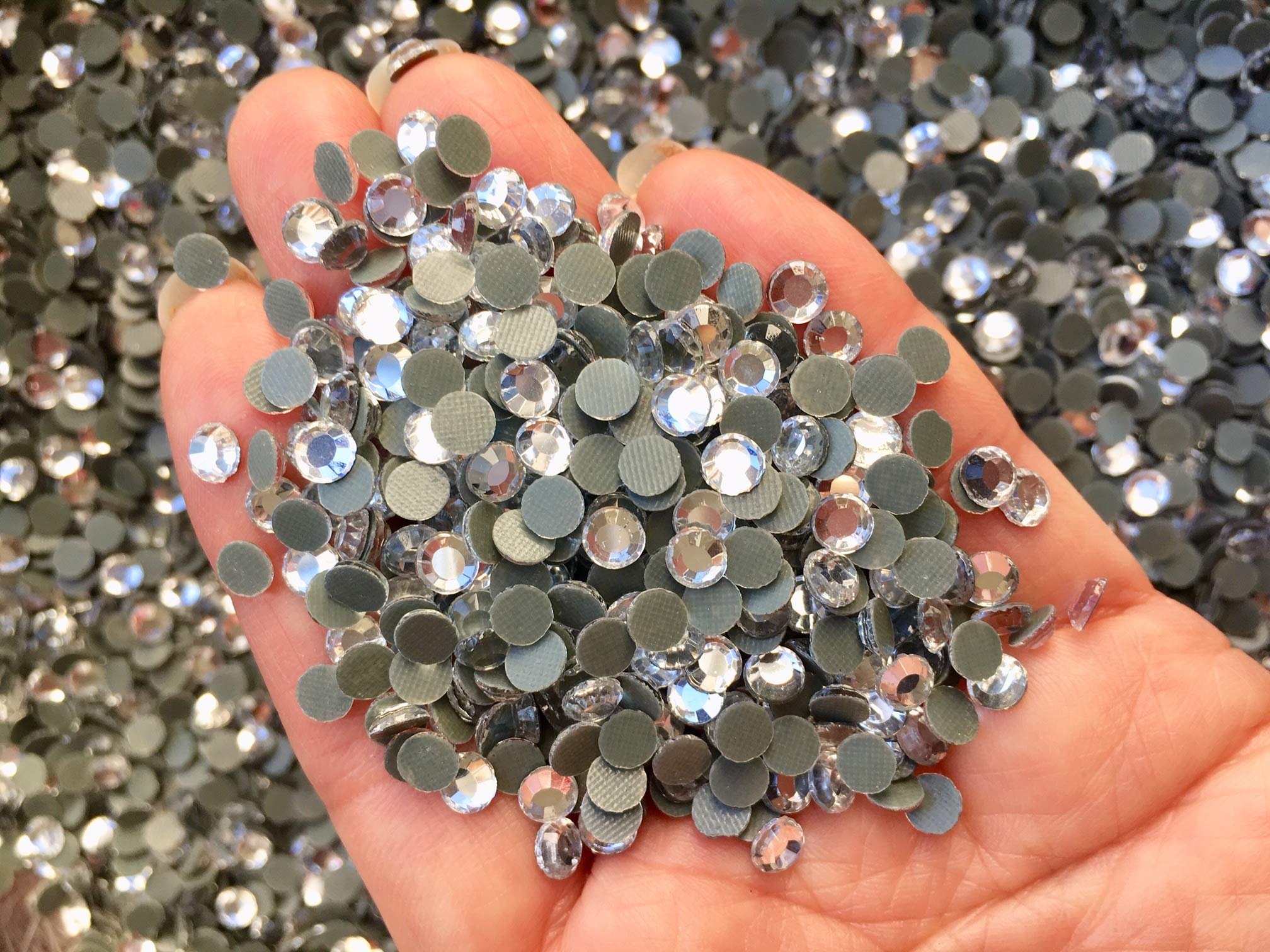 Rococo Designs 1440pcs SS20 Hotfix Rhinestones - 5mm Flatback Iron On Clear Stones for DIY Crafts, Clothing, Nail Art, Fabric Bags, Shoes & Home Decor | Perfect for Embellishing Dresses, Handbags, Pillows & Accessories