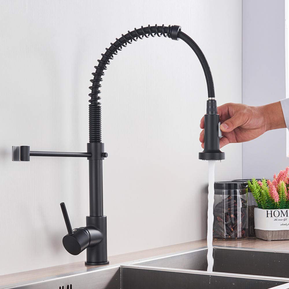 360° Rotating Pull Down Chrome Kitchen Faucet with Dual Spray - Hot & Cold Water Mixer Tap for Modern Sink (Perfect for Cooking, Washing Dishes & Filling Pots)
