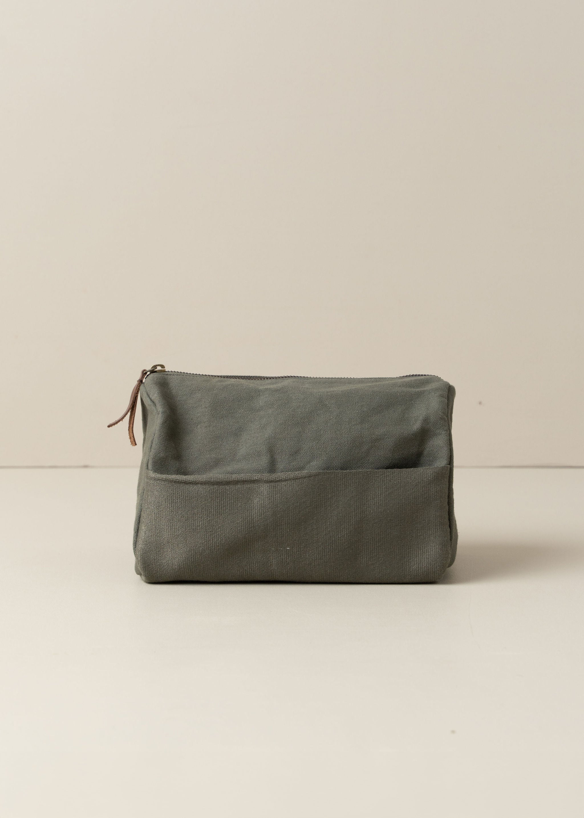 Journey Toiletry Canvas Bag - Waterproof Travel Cosmetic Organizer for Women & Men | Olive Green | Perfect for Camping, Gym & Airplane Carry-On