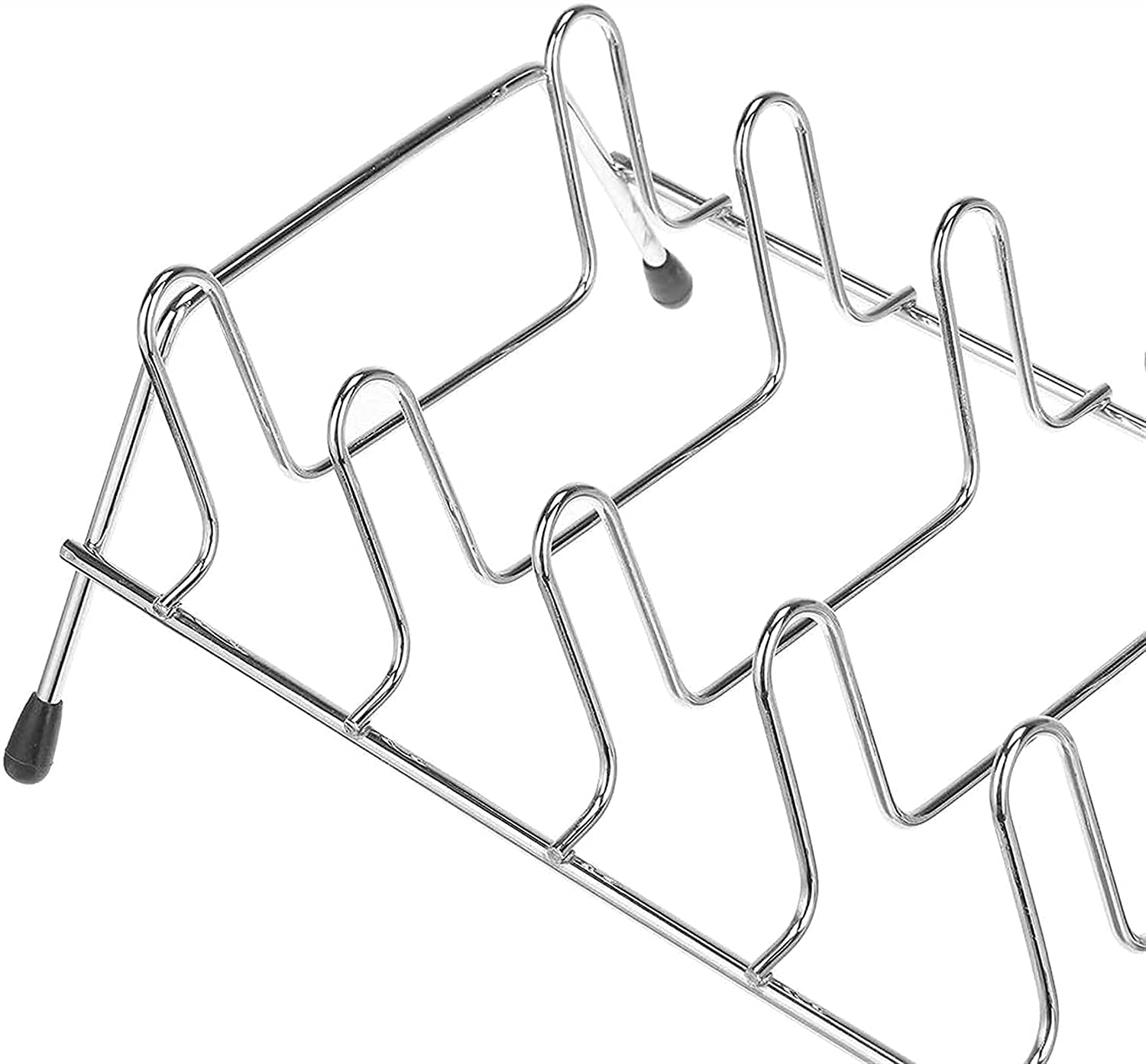Stainless Steel Plate Rack & Dish Drying Rack - Countertop Organizer with Drainer for Kitchen Utensils, Pans & Plates | Space-Saving Storage Solution for Small Kitchens & Dishwashing Areas