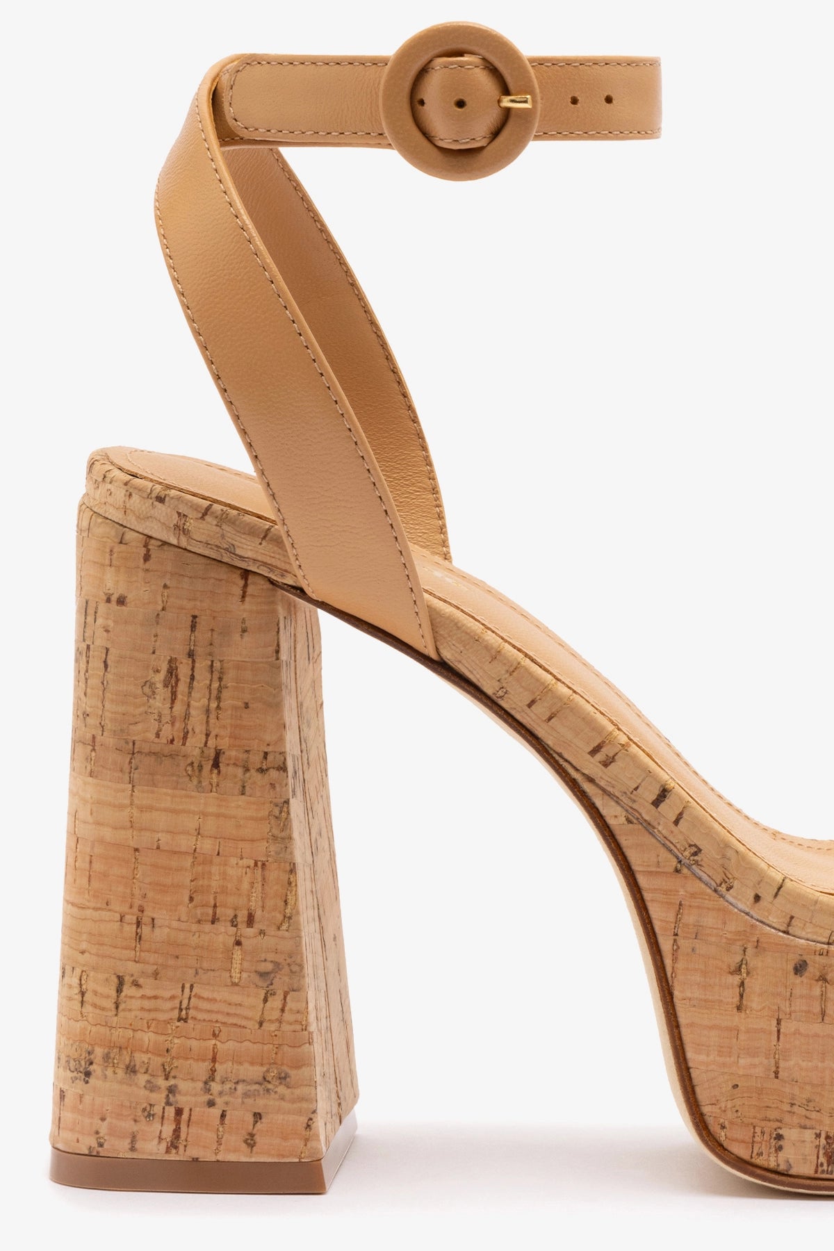 Tan Leather & Natural Cork Dolly Sandal - Comfortable Women's Wedge Sandals for Summer Beach, Vacation & Casual Outfits