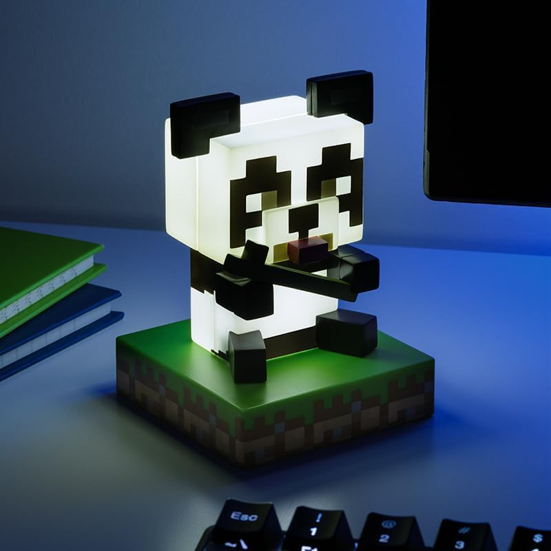 **Paladone Minecraft Officially Licensed Panda LED Desk Lamp - Gaming Room Decor, Night Light for Kids Bedroom & Playroom - Perfect Gift for Boys and Girls Who Love Minecraft**    *(Use: Ideal for gaming setups, study desks, kids' rooms, or as a fun nightlight for Minecraft fans!)*