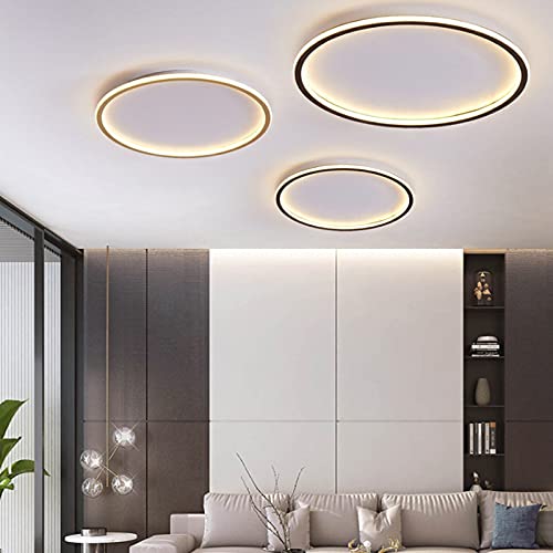 Minimalist Gold LED Flush Mount Ceiling Light - 16