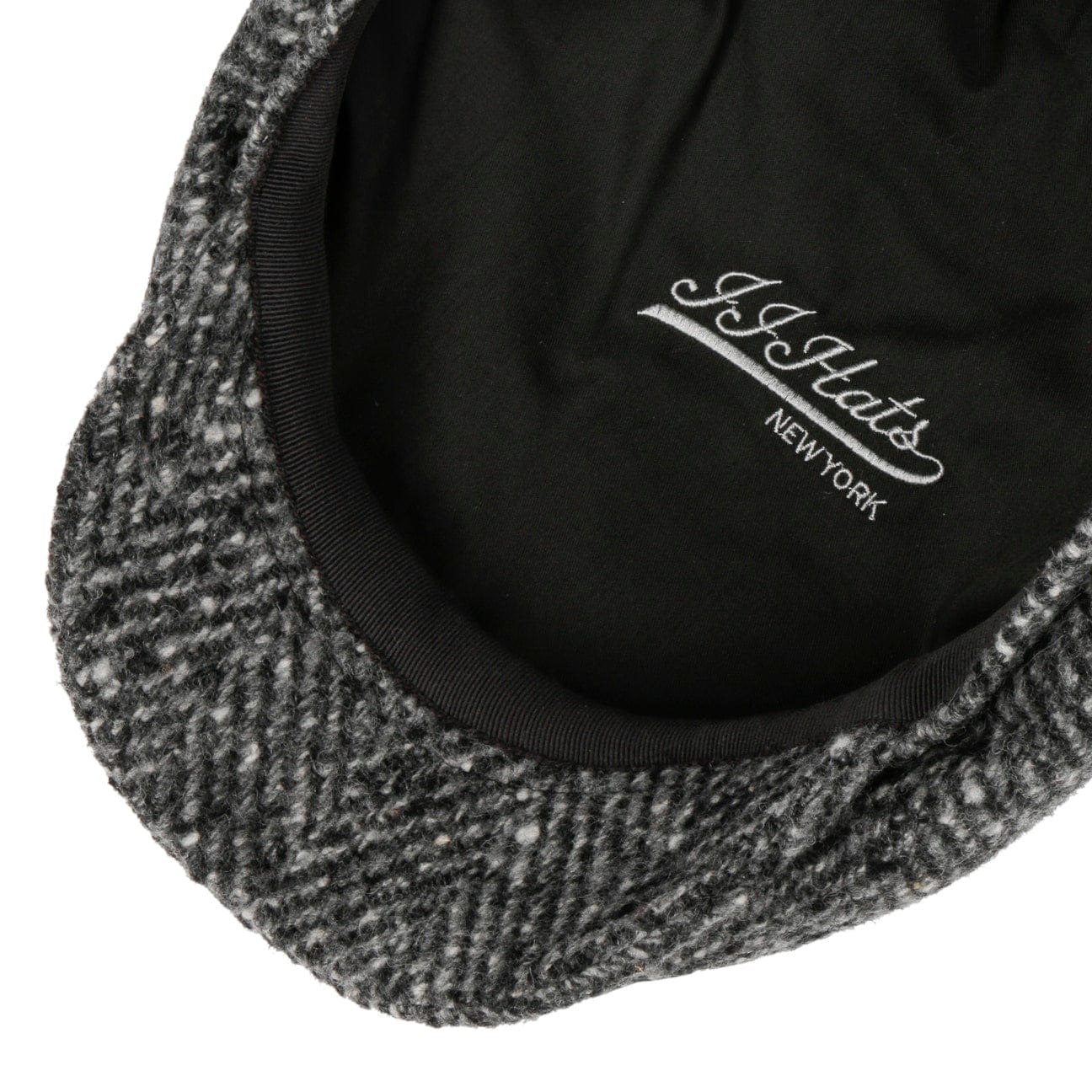 JJ Hats Men's Herringbone Virgin Wool Driver Cap - Classic Vintage Style for Outdoor Activities, Driving, and Casual Wear