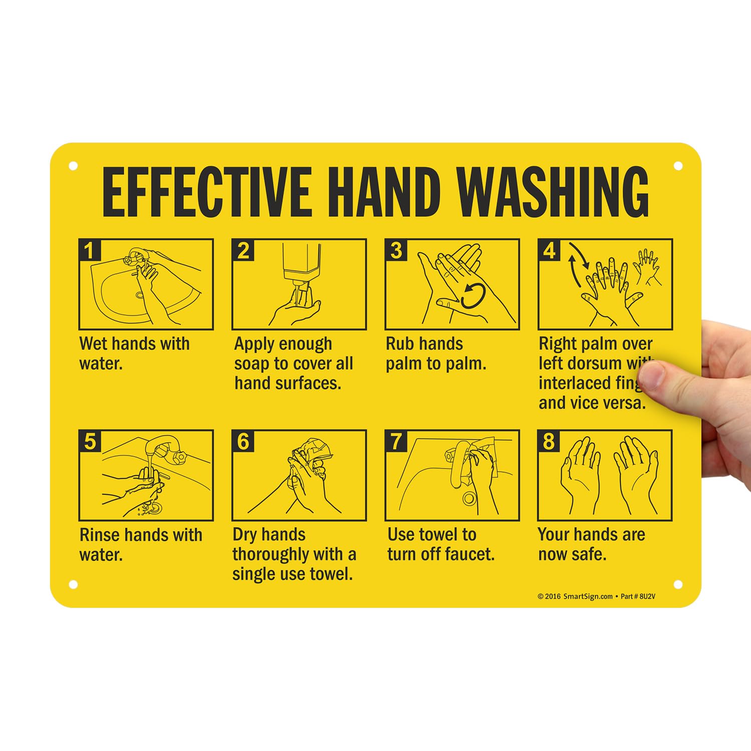 SmartSign Effective Hand Washing Sign - 10