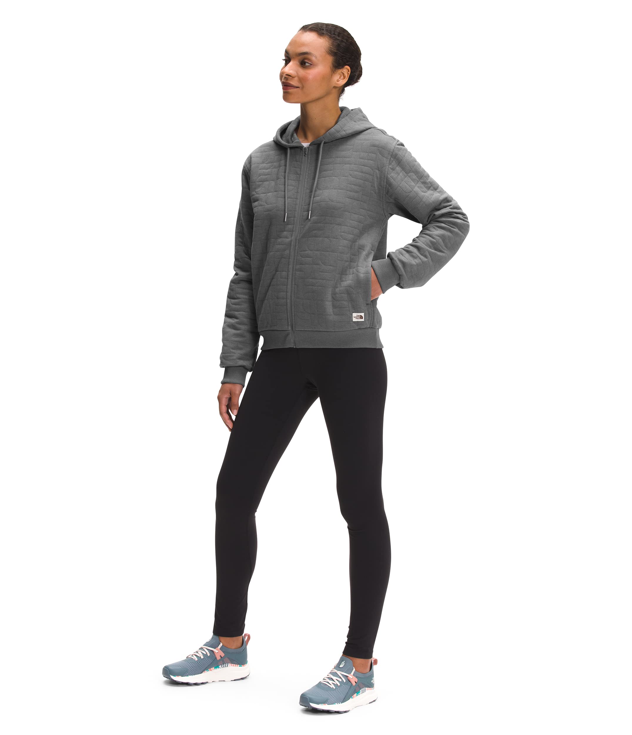 The North Face Longs Peak Quilted Full Zip Hoodie for Men & Women - Lightweight Insulated Jacket for Hiking, Camping & Outdoor Adventures
