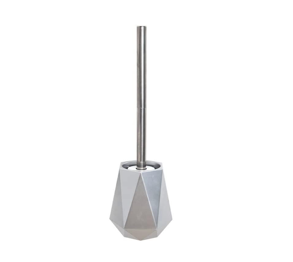 TPR Silicone Toilet Brush & Holder Set - Wall Mounted or Floor Standing Bathroom Cleaning Brush with Nordic Design - Ideal for Modern Homes, Apartments & Small Bathrooms (Easy to Install & Hygienic)