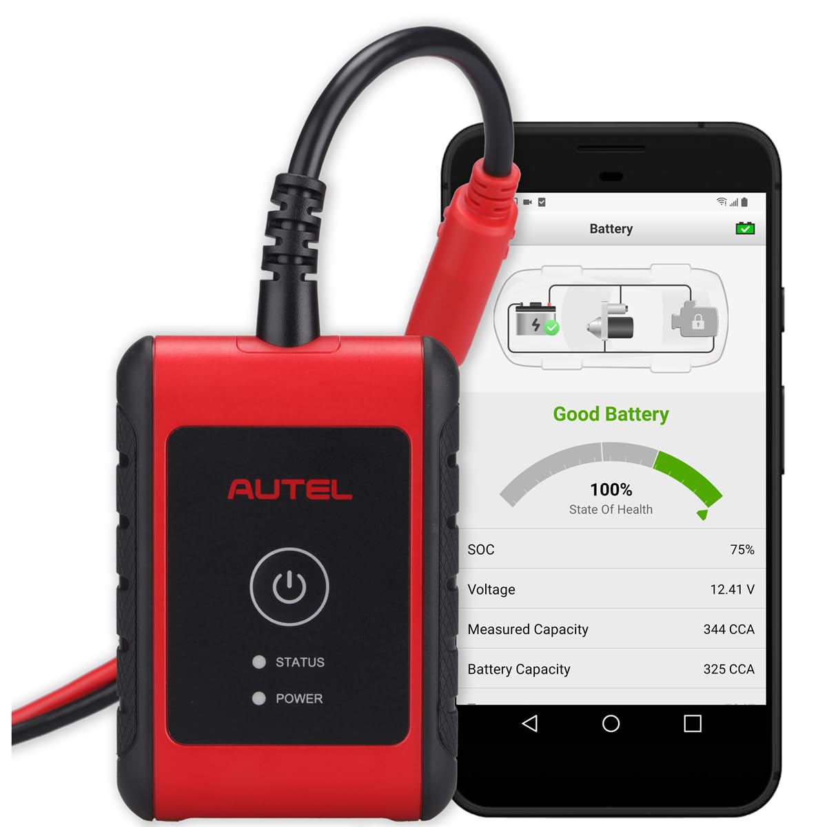 Autel Bluetooth Battery for Car & Truck - OBD2 Scanner Diagnostic Tool for Vehicle Maintenance & Repair | Perfect for Mechanics & DIY Enthusiasts