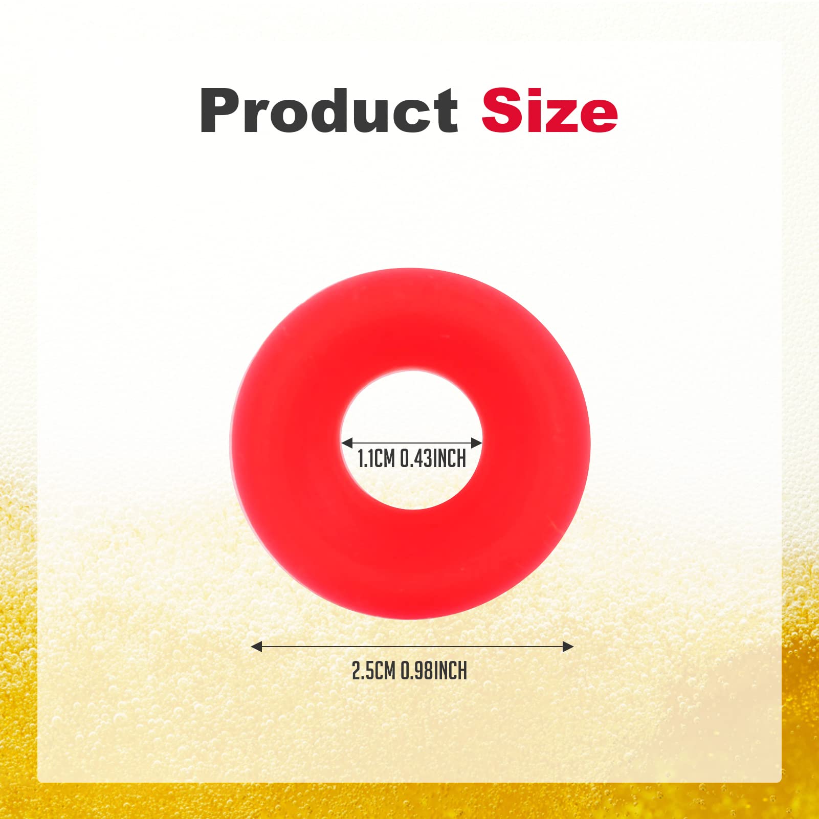 25Pcs Red Silicone Gaskets for Swing Top Bottles - Durable Rubber Seals for Home Brewing, Beer Bottles & Flip Top Lids - Perfect for Homebrew, Kombucha, and Fermentation Projects