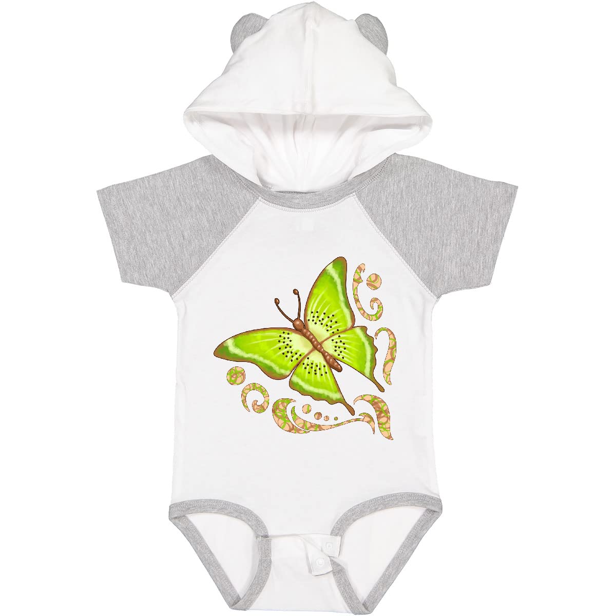 Inktastic Kiwi Butterfly Baby Bodysuit - Cute Organic Cotton Onesie for Newborns & Infants | Perfect for Photos, Gifts & Everyday Wear