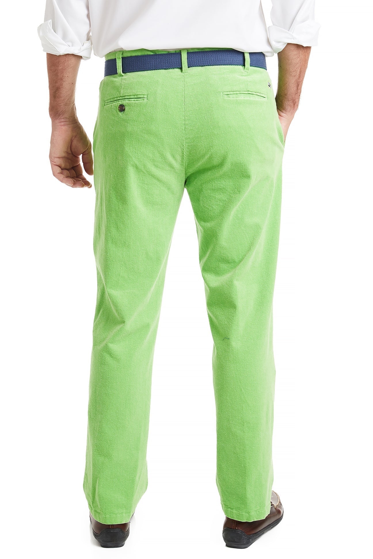 Stretch Corduroy Pants for Women - Comfortable Beachcomber Style in Lime Green - Perfect for Casual Outings, Beach Walks, and Relaxing Weekends