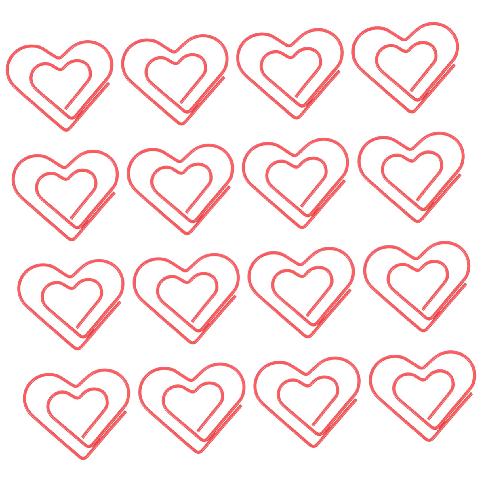 12-Piece Metal Heart-Shaped Paper Clips - Cute Note Holders, Photo & Bookmark Clips for Home, Office, School - Perfect for Organizing, Scrapbooking & Gift Wrapping