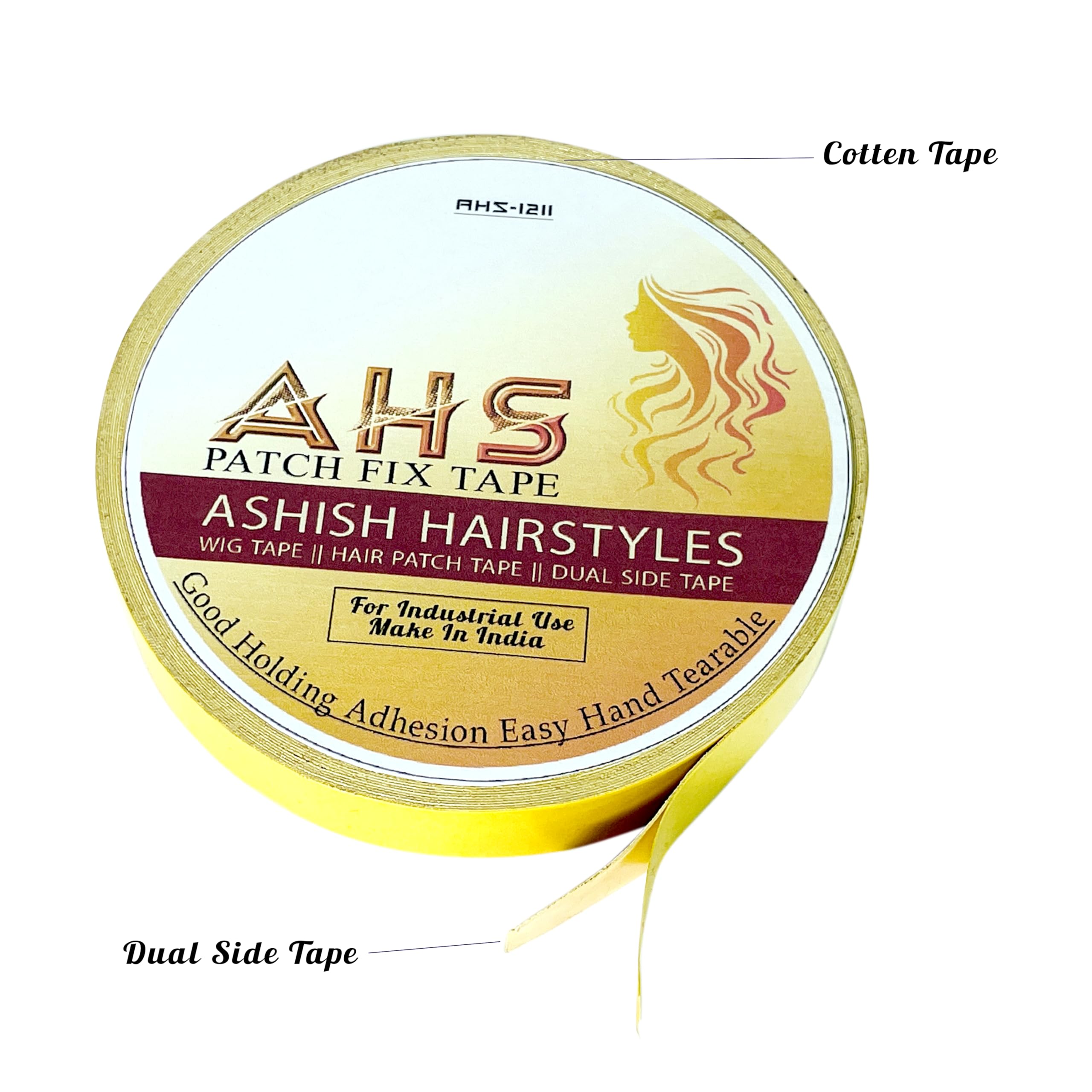 Premium AHS Hair Wigs Tape - Double Sided Cotton Adhesive for Hair Patch & Toupee (1
