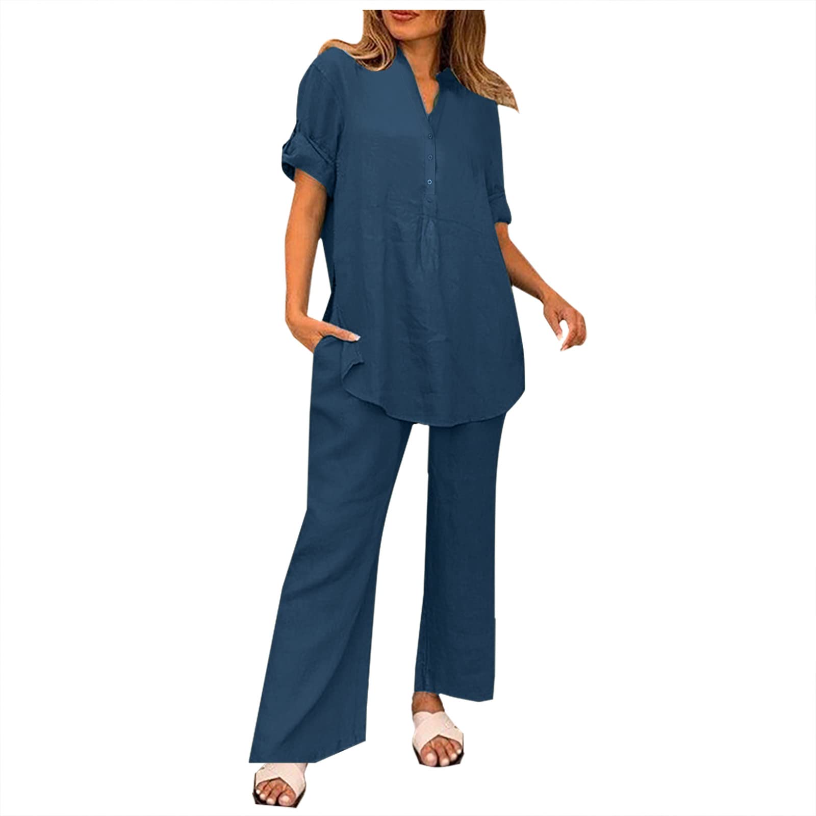 2 Piece Summer Outfits for Women - Linen Shorts & Dress Beach Set | Vacation, Bride & Casual Wear | Perfect for Beach Trips, Getaways & Summer Parties