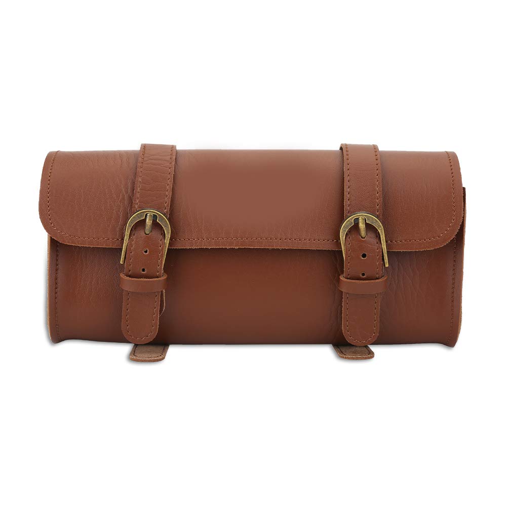 Vintage Style Bike Handlebar Bag - Waterproof Artificial Leather Bicycle Front Frame Pouch for Cycling Accessories | Perfect for Commuting, Road Trips & Outdoor Adventures