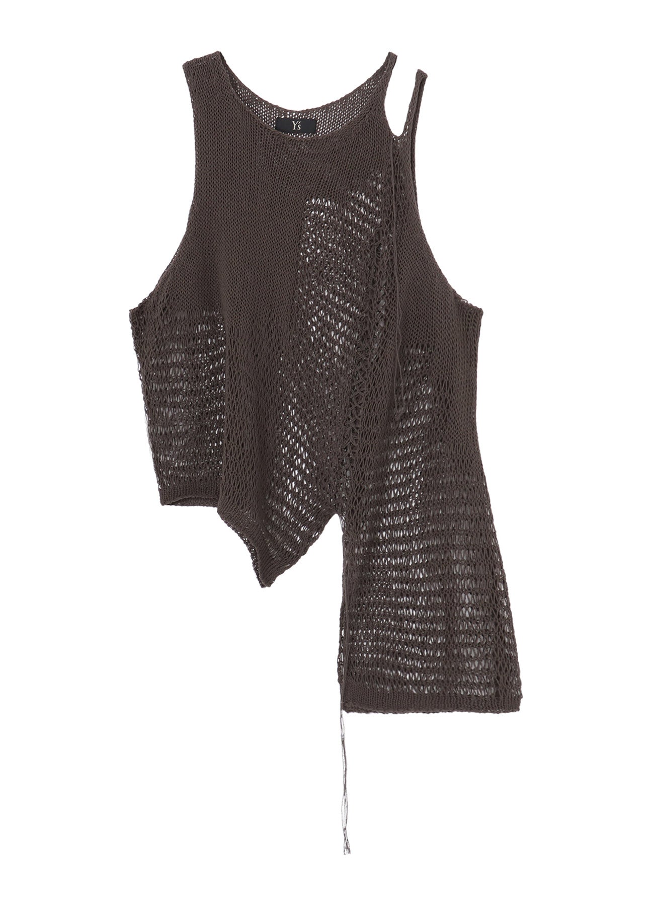 Asymmetrical Sleeveless Knit Top - Trendy Damaged Processed Design for Women | Perfect for Casual Outings, Parties & Streetwear Fashion