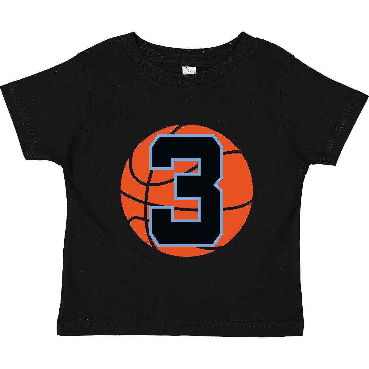 Inktastic Basketball 3rd Birthday T-Shirt for 3 Year Old Boys & Girls - Cute Toddler Basketball Party Outfit for Birthday Celebrations & Sports Events
