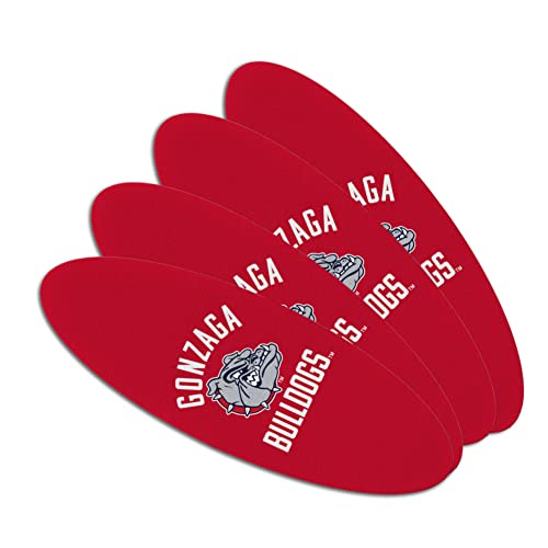 Gonzaga University Bulldogs Double-Sided Oval Nail File Emery Board Set - 4 Pack for Manicure, Pedicure & Travel Essentials - Perfect for Home, Salon, Gym Bag & On-the-Go Nail Care