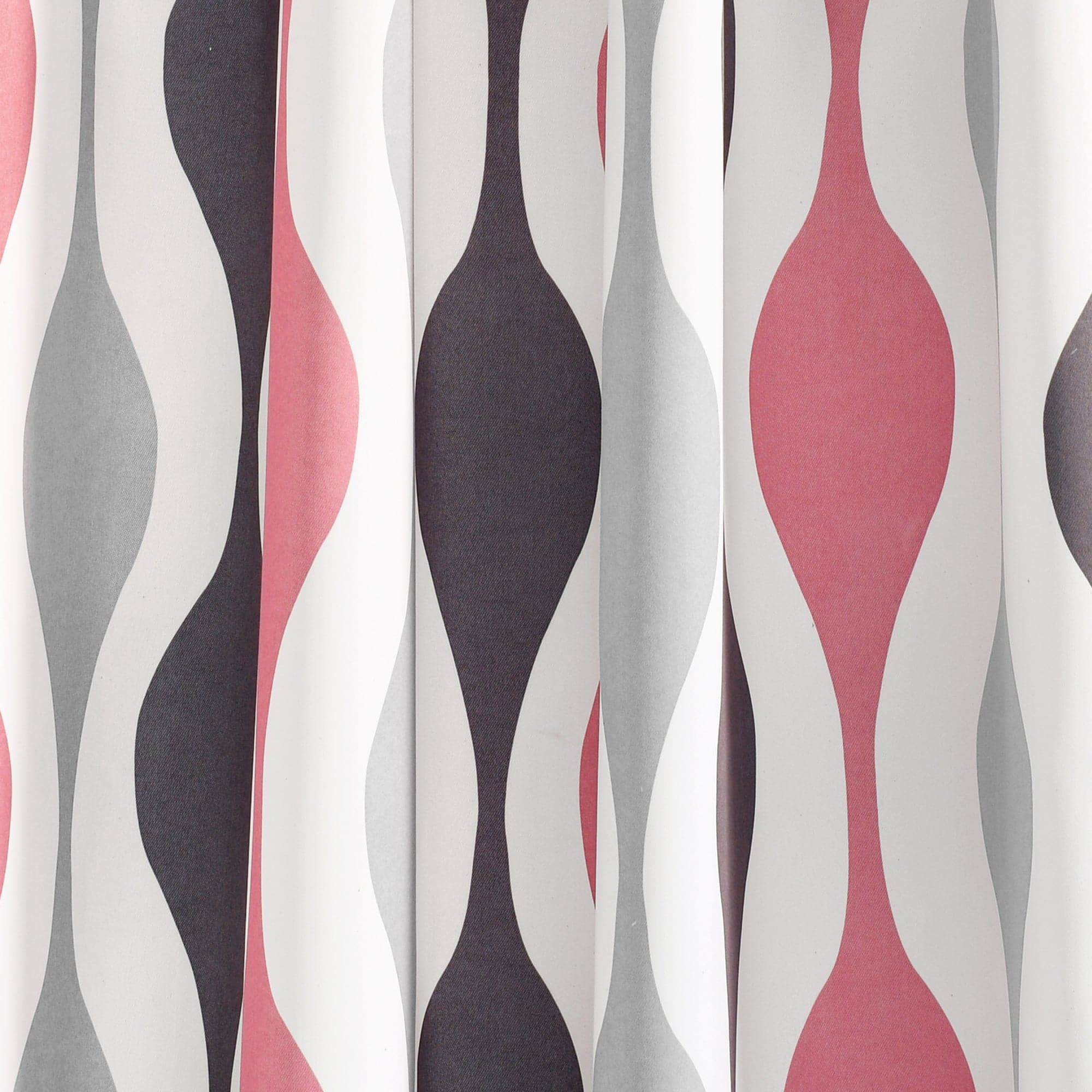 Mid Century Modern Geometric Light Filtering Window Curtains - Set of 2 Panels for Living Room & Bedroom | Sun Protection & Privacy Sheer Drapes