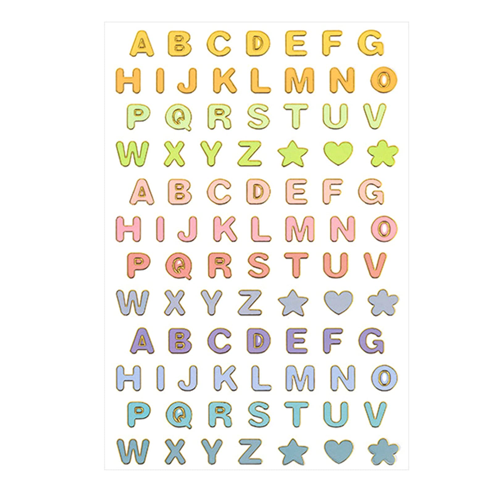 Glitter Letter Numbers Stickers - Self-Adhesive Metal Stickers A-Z (26 Bronzing Letters) for DIY Home Decor, Scrapbooking, Gift Wrapping & Party Decoration