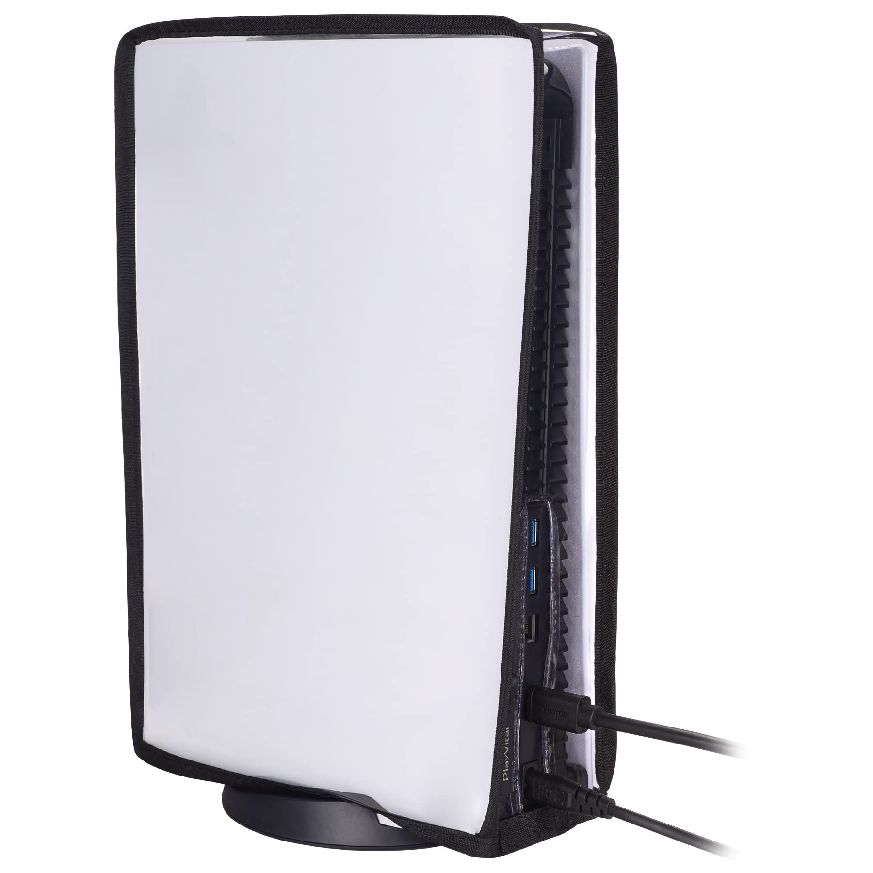 PlayVital Clear PS5 Dust Cover - Waterproof & Anti-Scratch Protection for PS5 Console (Digital & Disc Edition) - Perfect for Gaming Setup & Console Storage
