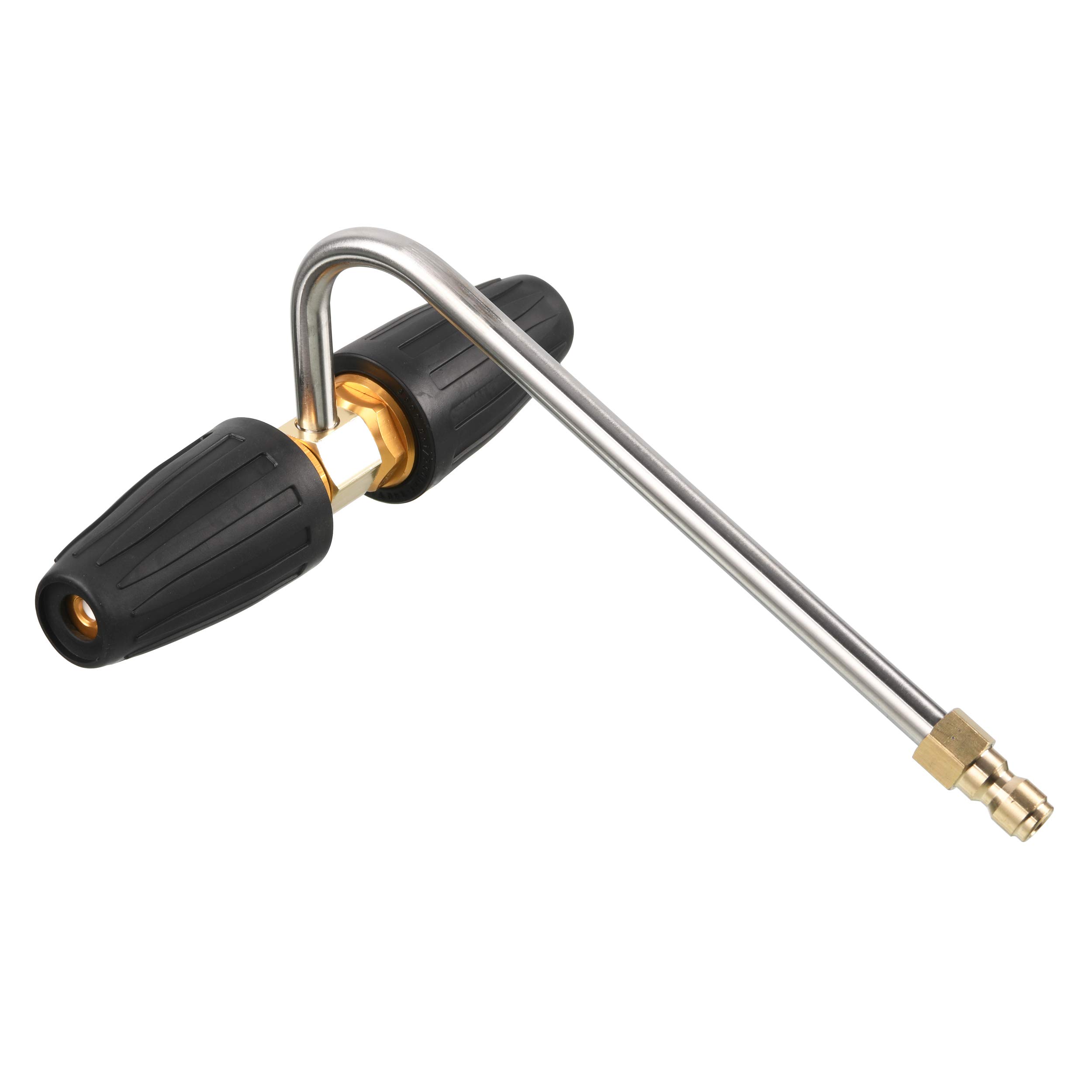 90 Inch Pressure Washer Extension Wand with 2 Rotating Turbo Nozzles - Heavy Duty Gutter Cleaner Attachment for Power Washers - Perfect for Roof Cleaning, Driveway Washing & Outdoor Deep Cleaning