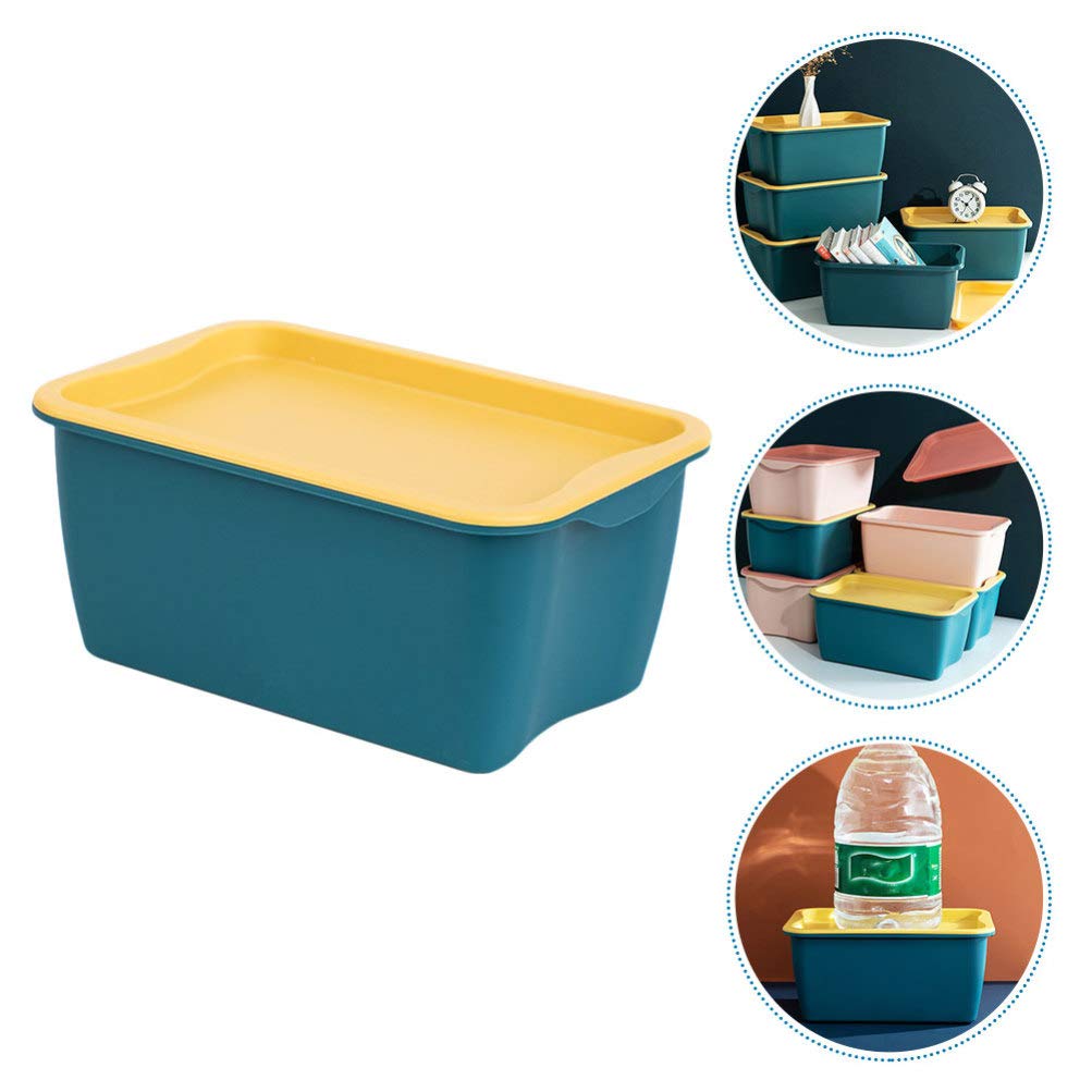 Plastic Storage Box with Pull-Out Drawers - 1PC Organizer for Toys, Office Supplies & Cosmetics | Desktop Shelf Bins & Container Stand Brackets | Perfect for Home, Office & Classroom Organization