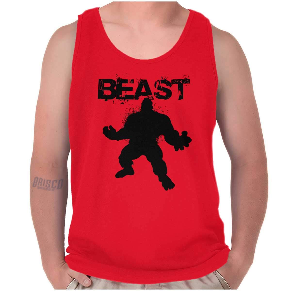Brisco Brands Beast Gym Fitness Tank Top for Men - Sleeveless Workout Shirt for Bodybuilding & Weightlifting | Perfect for Gym, Training & Fitness Enthusiasts