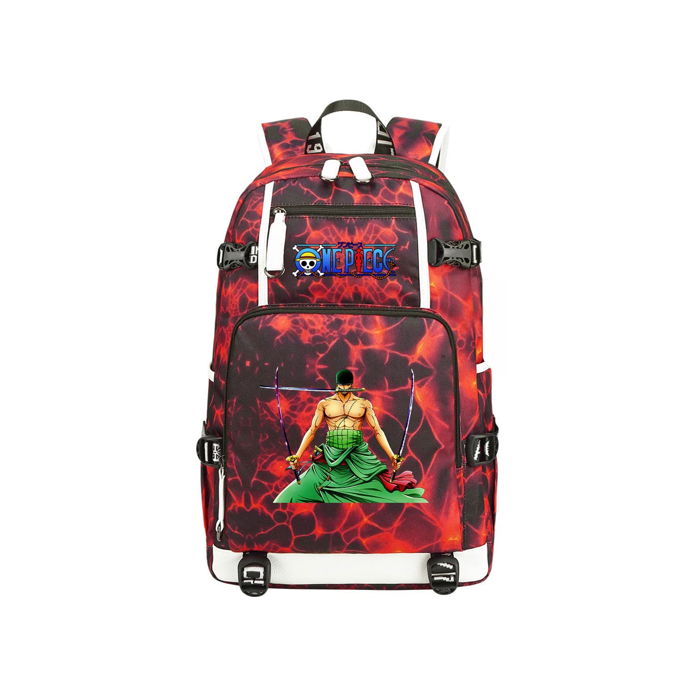 One Piece Anime Luffy USB Charging Backpack - Large Capacity Laptop Bag for School, Travel & Work | Fashion Casual Backpack with USB Port (F4-4)