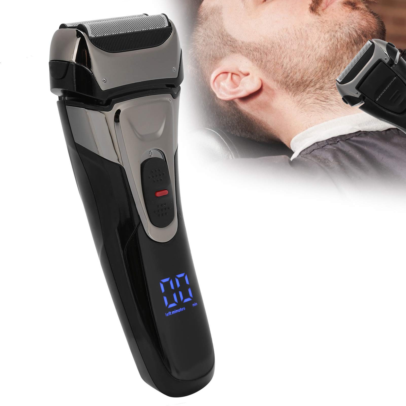 Men's Electric Shaver with Smart LCD Display - 3D Floating Heads, Wet/Dry Use, USB Rechargeable - Perfect for Travel, Business & Daily Grooming