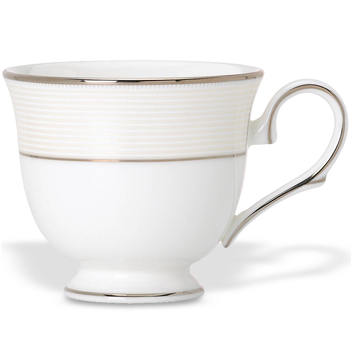 Opal Innocence Stripe Teacup - Elegant Porcelain Tea Cup Set for Afternoon Tea, Gift & Home Decor - Perfect for English Tea Party, Bridal Shower & Coffee Lovers