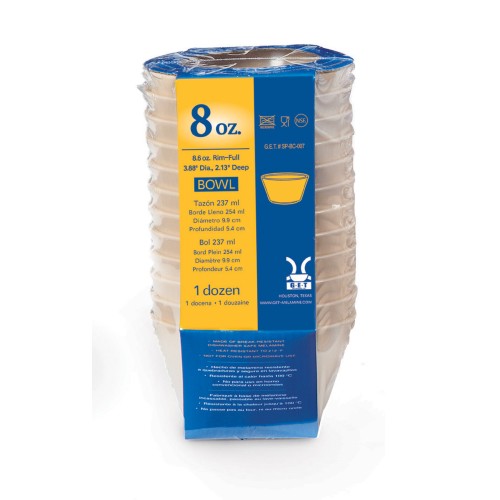 GET SPBC 007W Supermel Bouillon Cup, 8 oz - Premium Broth & Soup Container - Perfect for Cooking, Camping & Meal Prep - BPA-Free & Microwave Safe