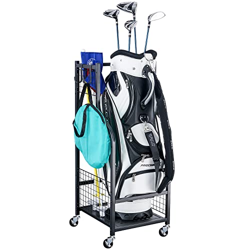 1 golf bag rack